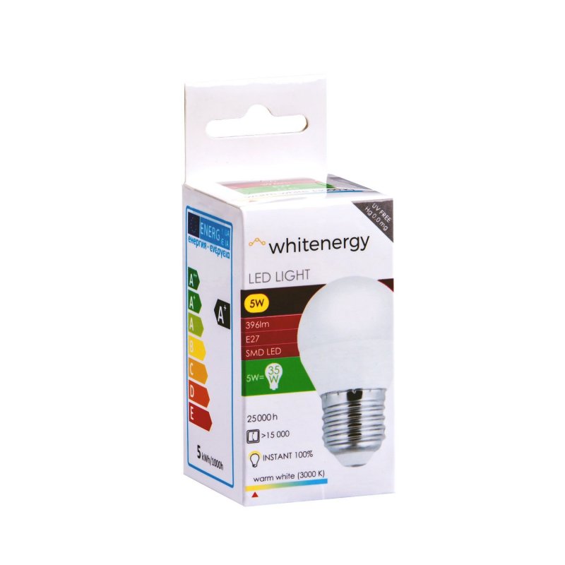 WE LED žárovka SMD2835 G45 E27 5W teplá bílá - obrázek č. 4