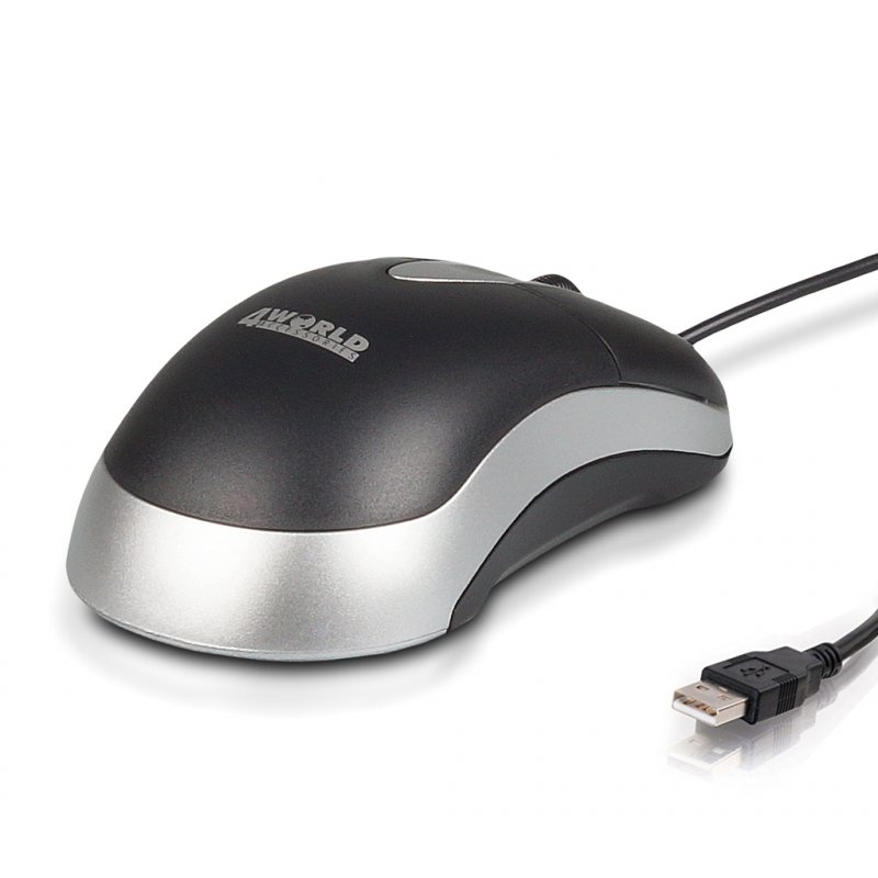 4World Myš optická USB 1200dpi Black/ Silver - obrázek č. 4