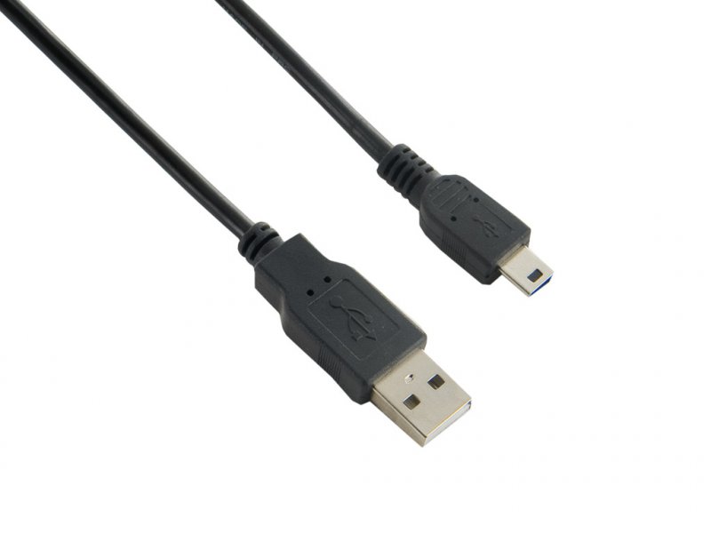 4World Kabel USB 2.0 AM-BM mini 5P 1.8m Black - obrázek produktu