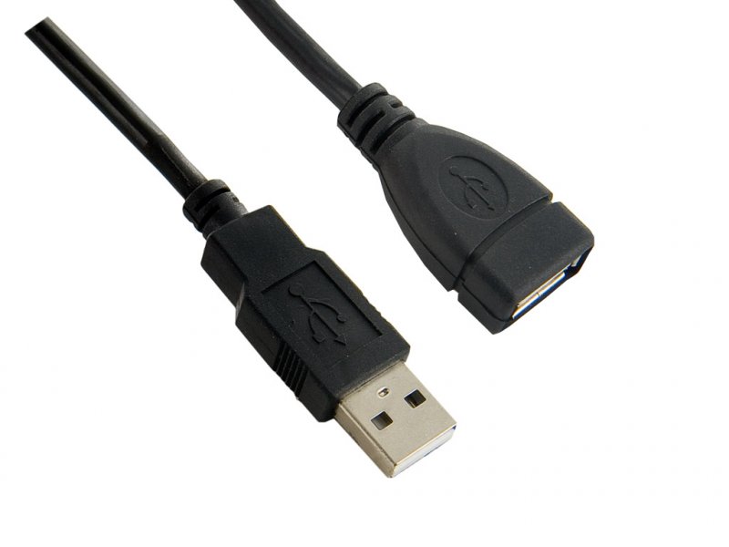 4World Kabel USB 2.0 AM-AF 1.8m Black - obrázek produktu