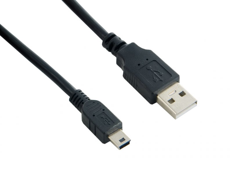 4World Kabel USB 2.0 AM-Mini BM 1.8m Black - obrázek produktu