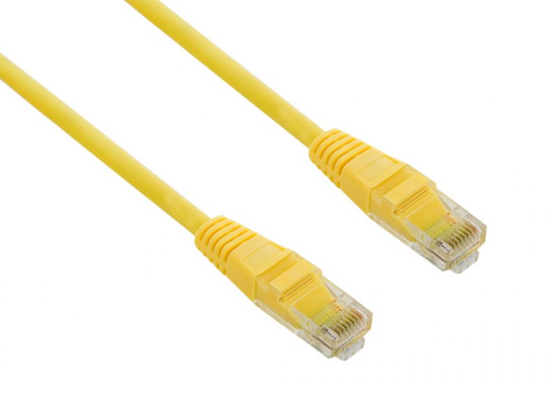 4World Patch kabel RJ45 Cat5e UTP 1.0m Yellow - obrázek produktu