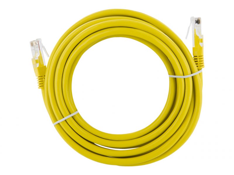 4World Patch kabel RJ45 Cat5e UTP 3.0m Yellow - obrázek produktu