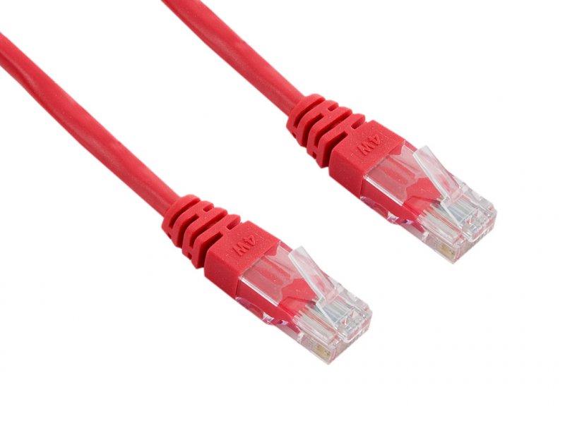 4World Patch kabel RJ45 Cat5e UTP 5.0m Red - obrázek produktu