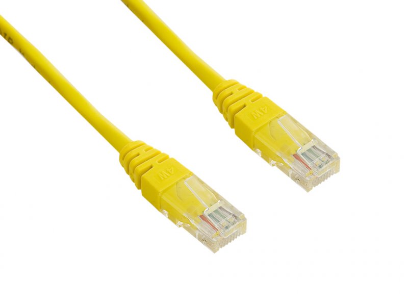 4World Patch kabel RJ45 Cat5e UTP 5.0m Yellow - obrázek produktu
