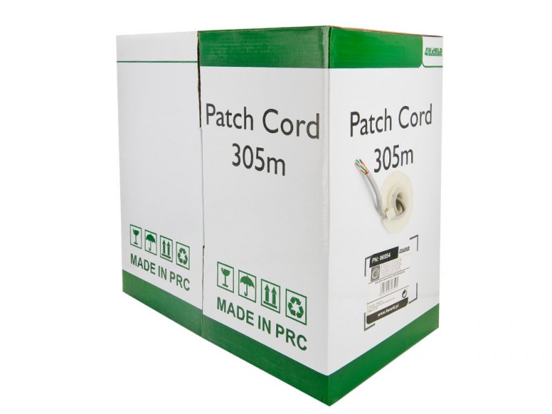 4World Patch kabel Cat5e UTP 305m drát měď Gray - obrázek produktu