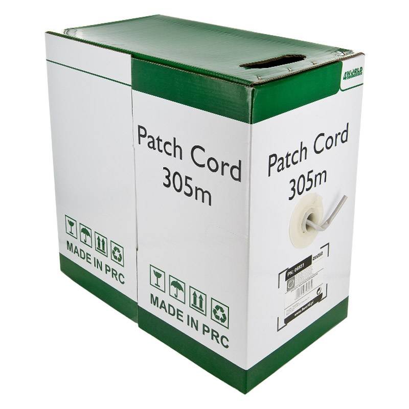 4World Patch kabel Cat5e UTP 305m drát Gray - obrázek produktu