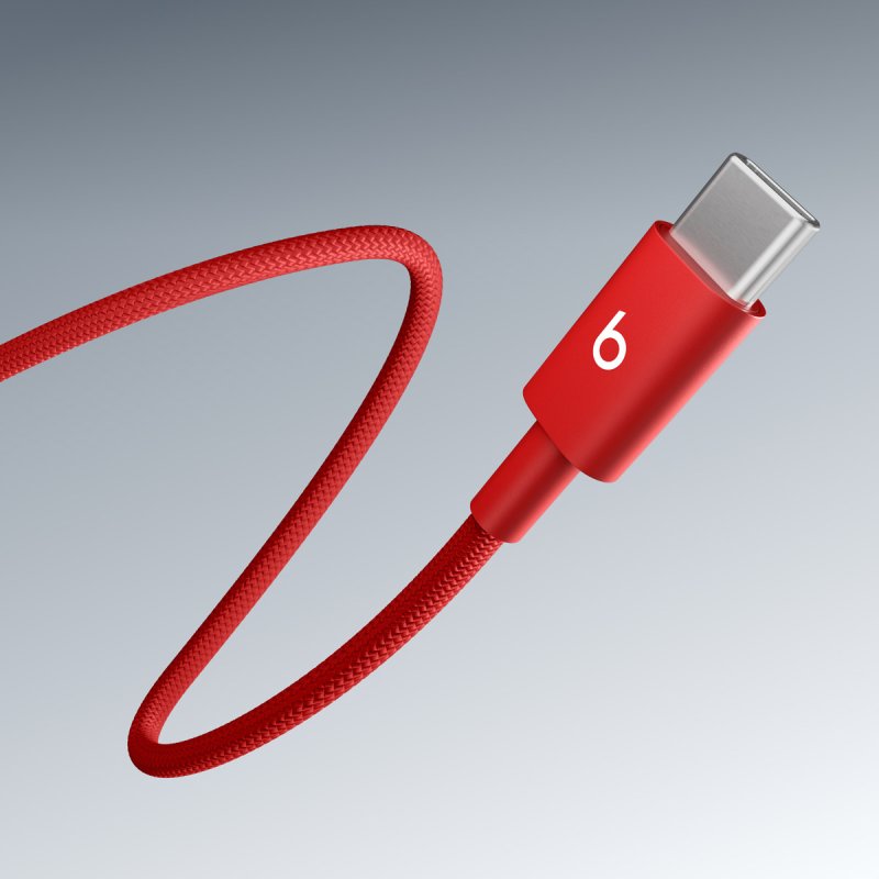 Beats 240W USB-C / USB-C Braided Cable (3m)- Red - obrázek č. 2