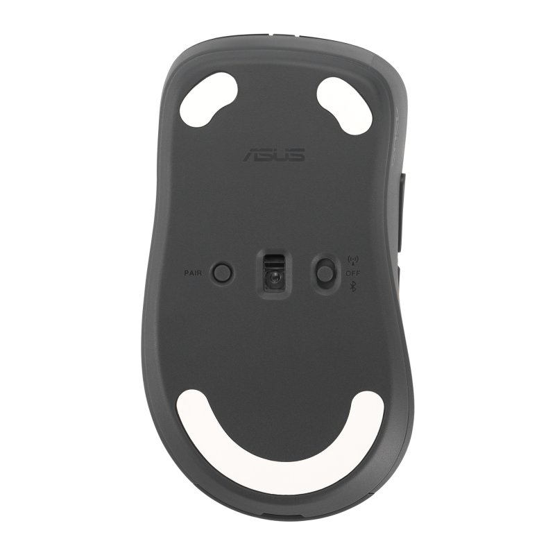 ASUS Wireless Mouse MD102 / Kancelářská / Optická / Pro praváky / 1 600 DPI / USB+BT / Šedá - obrázek č. 4