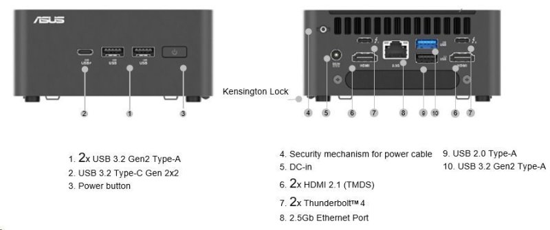 ASUS NUC 15 PRO Kit u7-255H / M.2 slot / 2x0G D5 / High / - obrázek č. 1