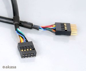 AKASA - USB kabel - 40 cm - prodlužovací interní - obrázek produktu
