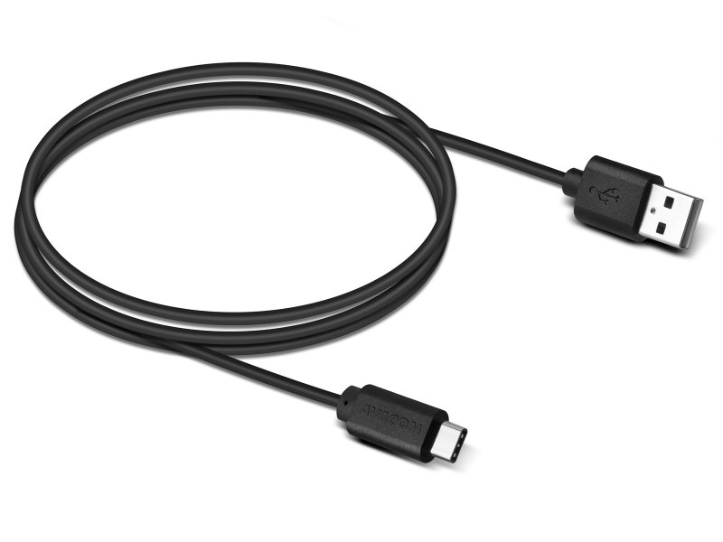 AVACOM datový a nabíjecí kabel USB - USB Type-C, 100cm, černá - obrázek č. 1