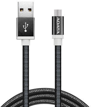 ADATA Micro USB kabel pletený 2m černý - obrázek produktu