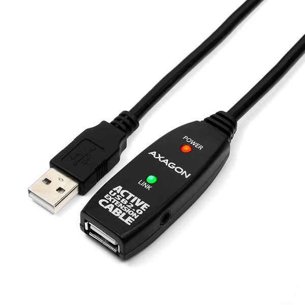 AXAGON ADR-205, USB 2.0 A-M -> A-F aktivní prodlužovací /  repeater kabel, 5m - obrázek č. 2