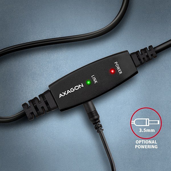 AXAGON ADR-210B, USB 2.0 A-M -> B-M aktivní propojovací /  repeater kabel, 10m - obrázek č. 5
