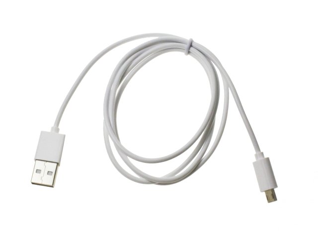 Datový kabel DOUBLESIDE microUSB nabíjecí, bílý - obrázek produktu