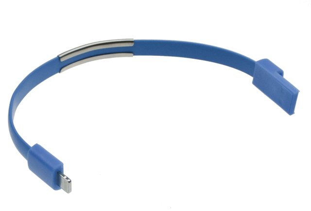 Datový kabel BRACELET microUSB nabíjecí blue - obrázek č. 1