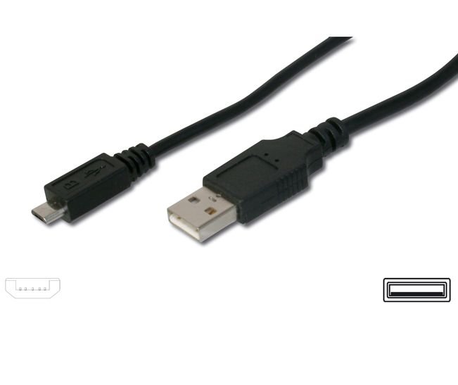 Kabel micro USB 2.0, A-B 0,75m,pro rychlé nabíjení - obrázek produktu