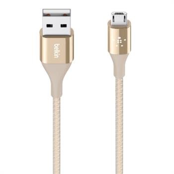 BELKIN Duratek Kevlar microUSB-USB,1,2m, gold - obrázek produktu