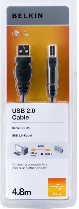BELKIN USB 2.0 kabel A-B, řada standard, 4.8 m - obrázek produktu