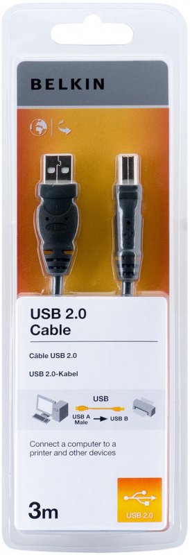 BELKIN USB 2.0 kabel A-B, řada standard, 3.0 m - obrázek produktu