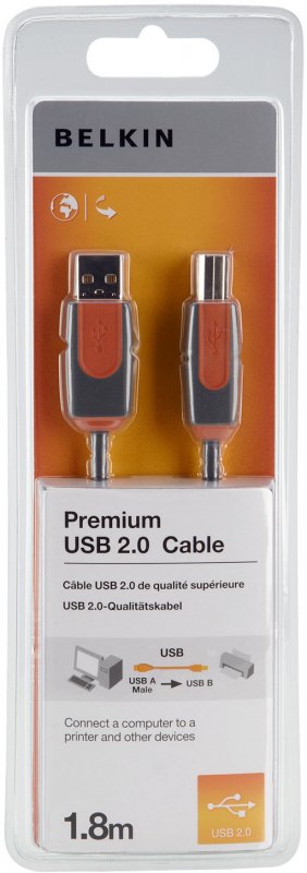 BELKIN USB 2.0 kabel A-B, řada premium, 1.8 m - obrázek produktu