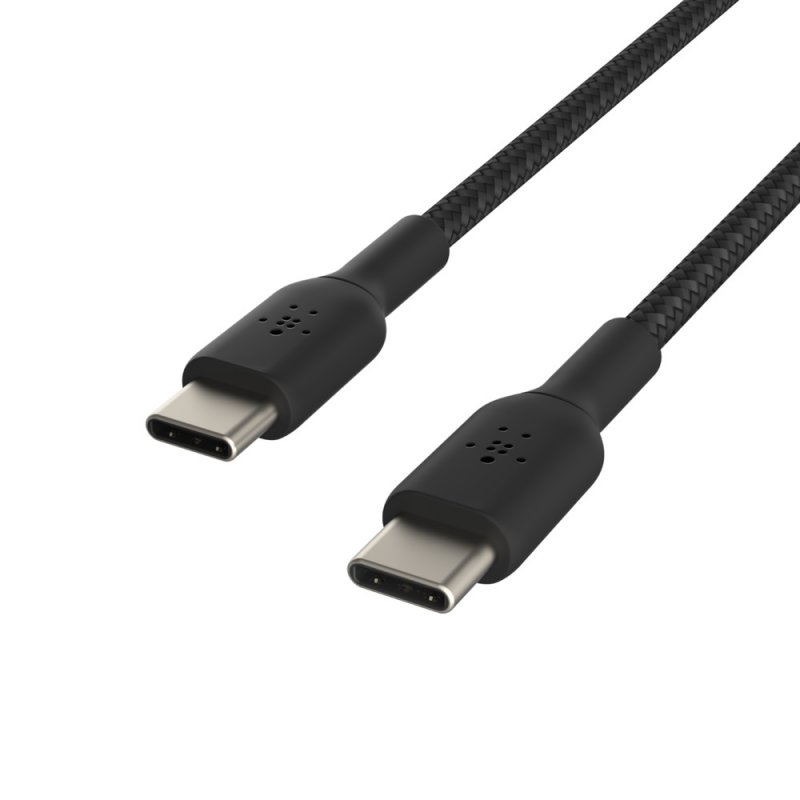 BELKIN kabel oplétaný USB-C - USB-C, 1m, černý - obrázek č. 1