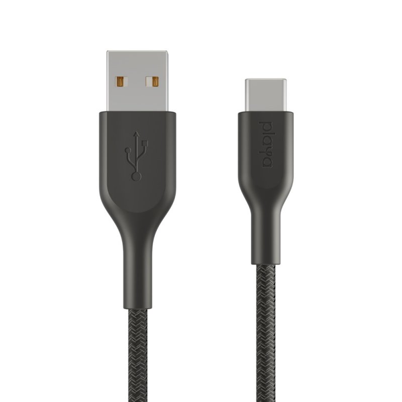 Playa by Belkin oplétaný kabel USB-A - USB-C, 1m, černý - obrázek produktu