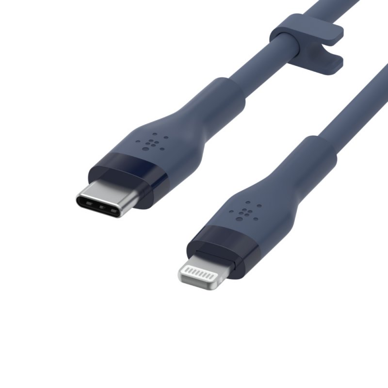 Belkin kabel USB-C na LTG_silikon, 3M, modrý - obrázek produktu