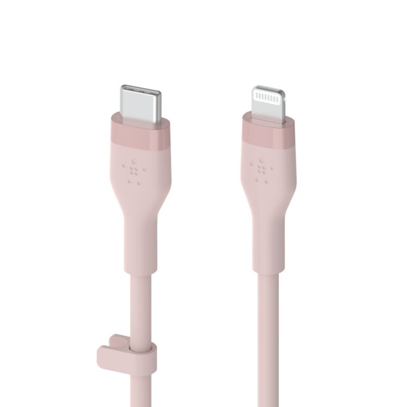Belkin kabel USB-C na LTG_silikon, 3M, růžový - obrázek č. 1