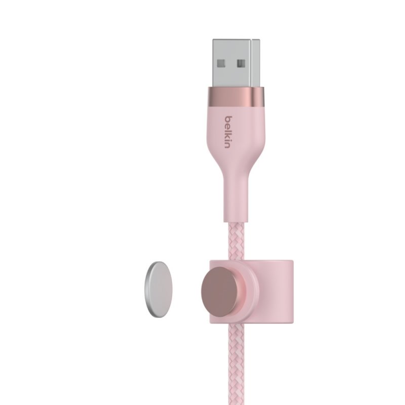 Belkin kabel USB-A s konektorem LTG,1M růžový pletený - obrázek č. 4