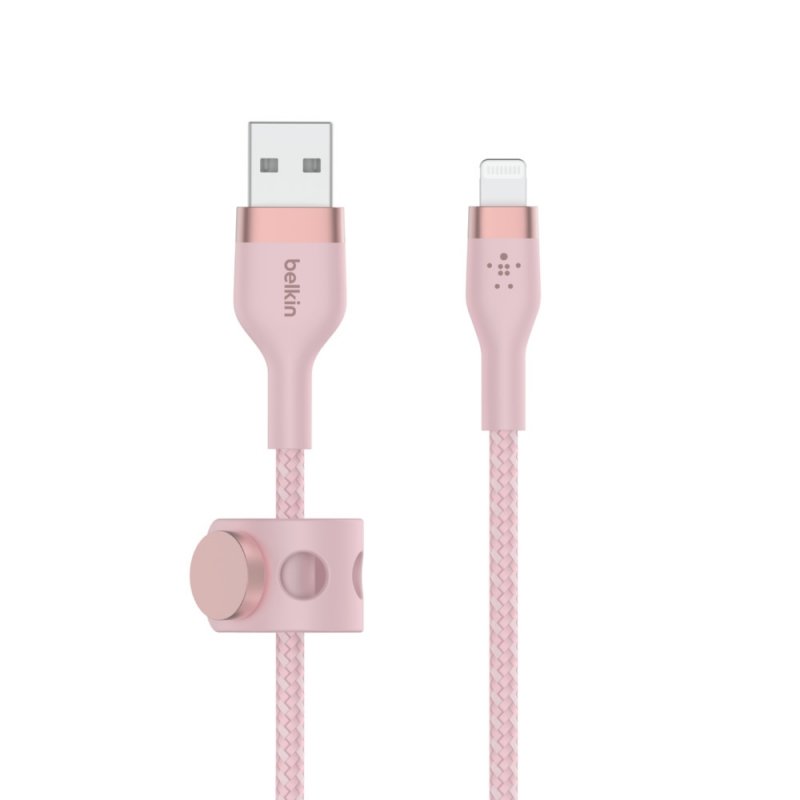 Belkin kabel USB-A s konektorem LTG,1M růžový pletený - obrázek produktu