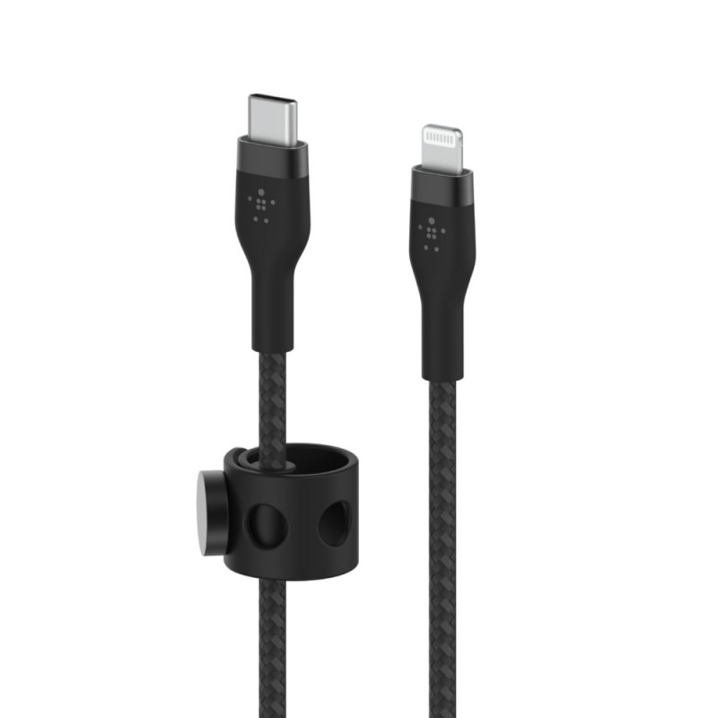 Belkin kabel USB-C s konektorem LTG,3M černý pletený - obrázek č. 1