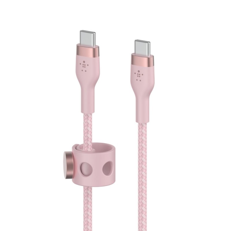 Belkin kabel USB-C s konektorem USC-C,2M růžový pletený - obrázek č. 1