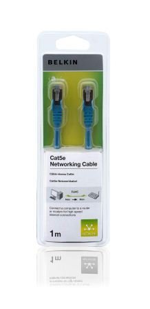 BELKIN Patch kabel Cat5E, RJ45, STP, modrý, 1m - obrázek produktu