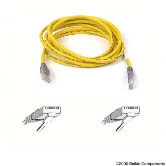 BELKIN Patch kabel Cat5E křížený, 6m, šedý/ žlutý - obrázek produktu