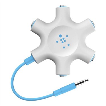 BELKIN RockStar sluchátkový rozdělovač, 5 portů, modrý - obrázek produktu