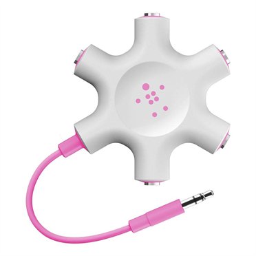 BELKIN RockStar sluchátkový rozdělovač, 5 portů, růžový - obrázek produktu