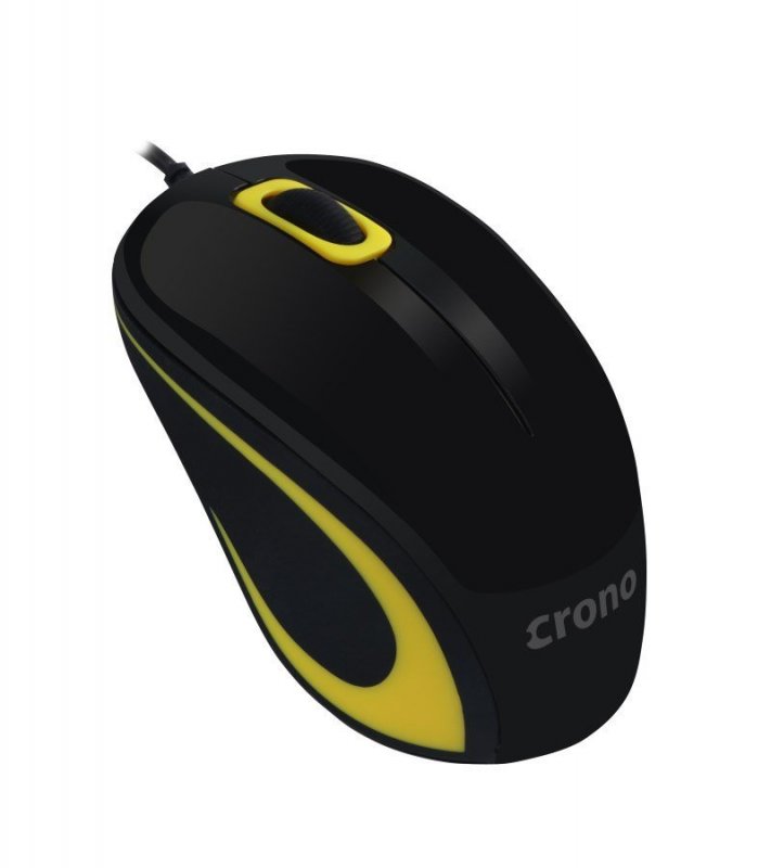 Crono CM643Y/ Kancelářská/ Optická/ Drátová USB/ Černá-žlutá - obrázek produktu