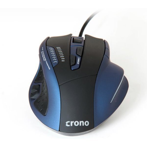 Crono CM638/ Herní/ Laserová/ Drátová USB/ Černá-modrá - obrázek č. 3