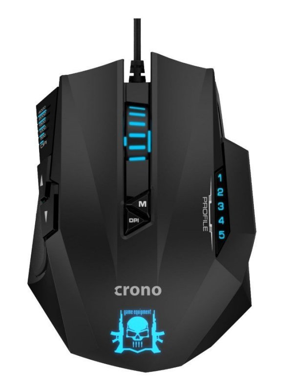 Crono CM648/ Herní/ Optická/ Drátová USB/ Černá-modrá - obrázek produktu