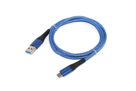 Crono kabel USB 2.0 - USB-C 1m, modrý, premium - obrázek produktu