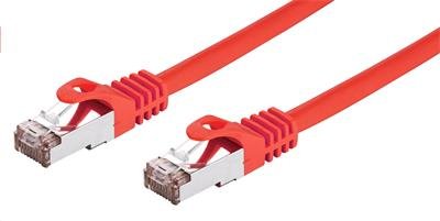 Kabel C-TECH patchcord Cat6, FTP, červený, 0,25m - obrázek produktu