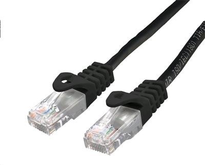 Kabel C-TECH patchcord Cat6, UTP, černý, 0,25m - obrázek produktu