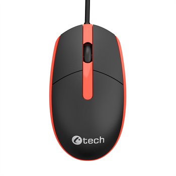 Myš C-TECH WM-10, černočervená, USB - obrázek produktu