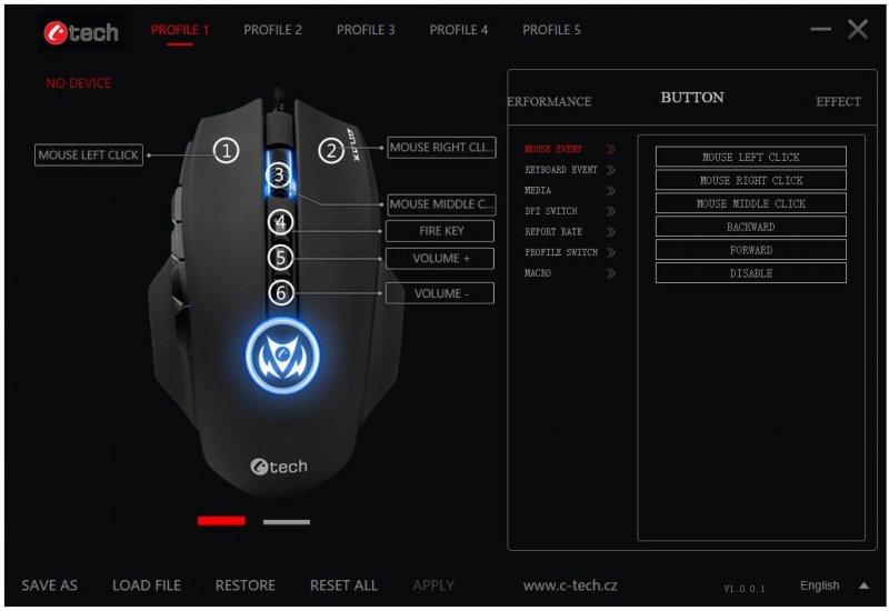C-TECH Anax herní myš GM-21, Laser, USB - obrázek č. 6