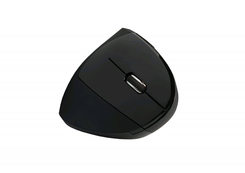 Myš C-TECH VEM-09, vertikální, bezdrátová, 6 tlačítek, černá, USB nano receiver - obrázek č. 3
