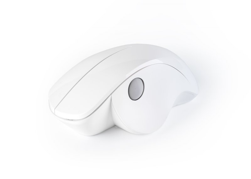 Myš C-TECH VEM-11, vertikální, ergonomická, bezdrátová, 3 tlačítka, bílá, SILENT MOUSE, USB nano - obrázek produktu