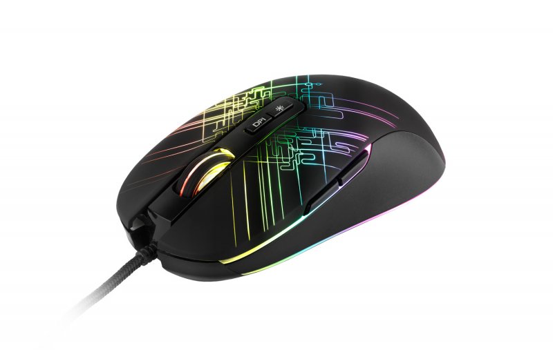 Herní myš C-TECH Dusk (GM-27L), casual gaming, 3200 DPI, RGB podsvícení, USB - obrázek č. 1