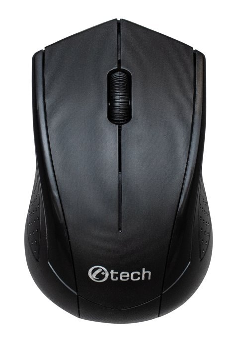 Myš C-TECH WLM-07, černá, bezdrátová, 1200DPI, 3 tlačítka, USB nano receiver - obrázek produktu